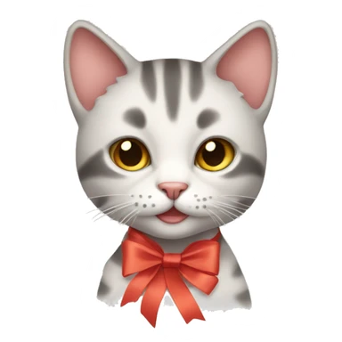Cat wearing ribbon  sticker