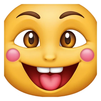 Haz un emoji con una sonrisa de labios tierna y que tenga ojeras y que esté cansado y que su mirada también sea tierna y que tenga las cejas así como de forma tierna sticker