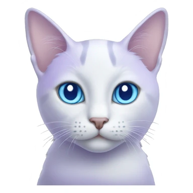 Lilac cat with Blue eyes sticker