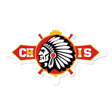 Chiefs tomahawk  sticker