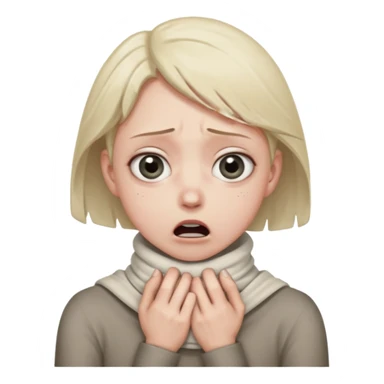 pretending to strangle your own neck sticker