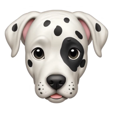white Great Dane with black spots sticker