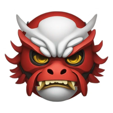 red tengu mask smoking sticker