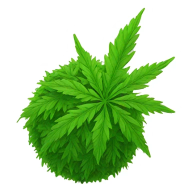 green weed ball sticker