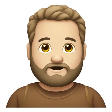 Chubby guy with beard  sticker