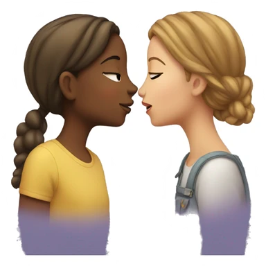 girl kissing girl sticker