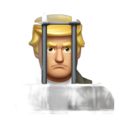 Donald trump in prison with his cell mate behind him sticker