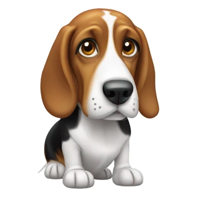 beagle basset dog sticker