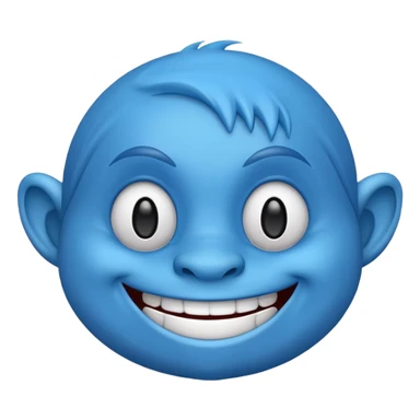 Blue emoji meme troll sticker