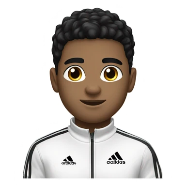 handsome boy with black hair in an Adidas tracksuit ￼ sticker