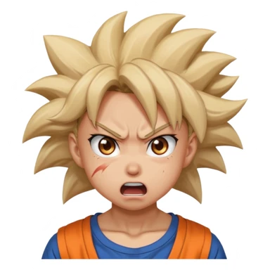 Girl 😡💢 Goku 😨😨 😰😱 sticker
