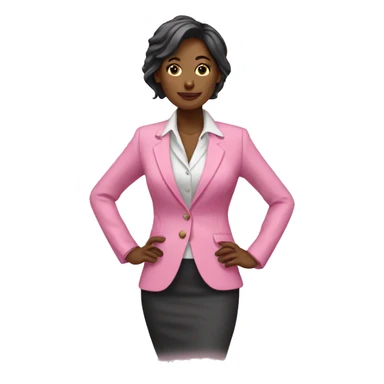 business women wearing pink blazer sticker