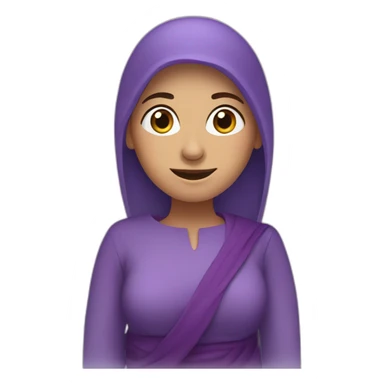 Armenian woman saying hello in purple clouths  sticker