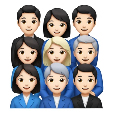 Create photos of cute 7 Korean singers sticker