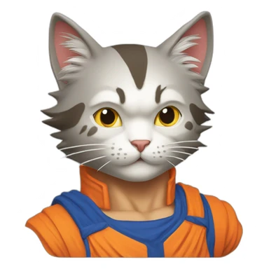 Cat is son goku sticker