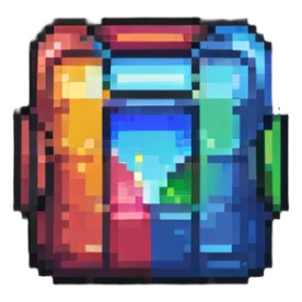 App icon in pixelated style sticker