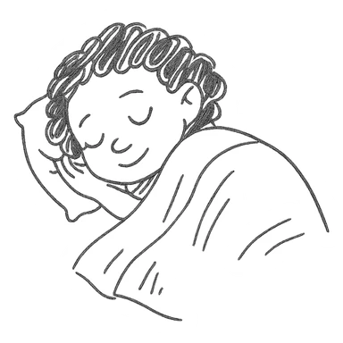 dark skin girl sleeping under pink covers sticker