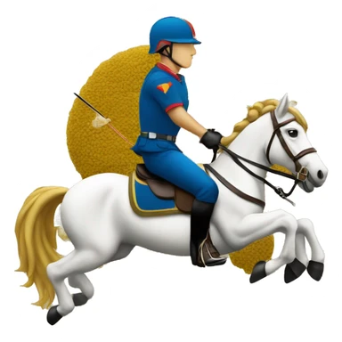 Polo logo but a soldier is riding the horse sticker