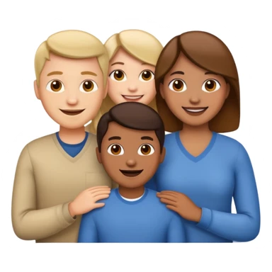 Make a family emoji, 3 people sticker