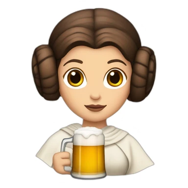 princess leia with a Beer jar sticker