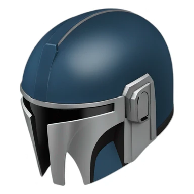 mandalorian helmet blue and black sticker