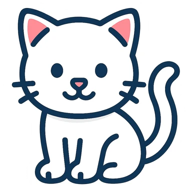 white kitten sticker