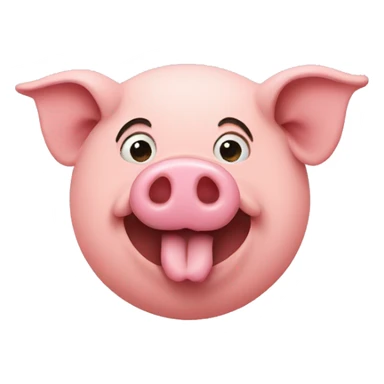 A heart with a pig's nose sticker
