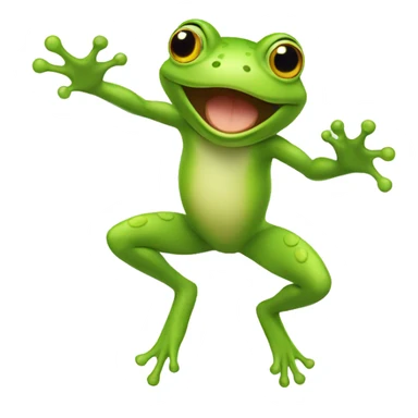 Cute jumping frog  sticker