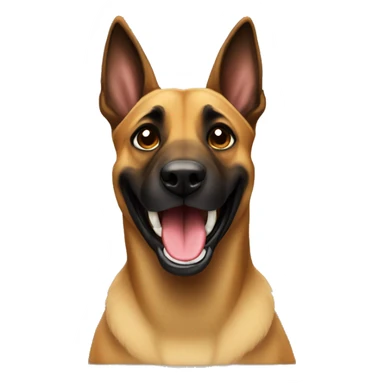 Malinois smiling sticker