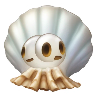 Pearl in seashell  sticker