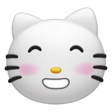 Hello kitty laughing sticker