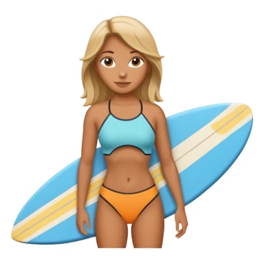 women holding surfboard sticker