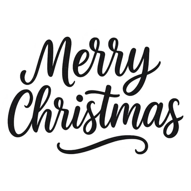 Merry christmas text, remove background sticker