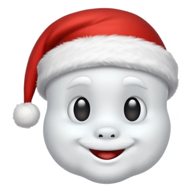 Casper wearing Santa hat sticker
