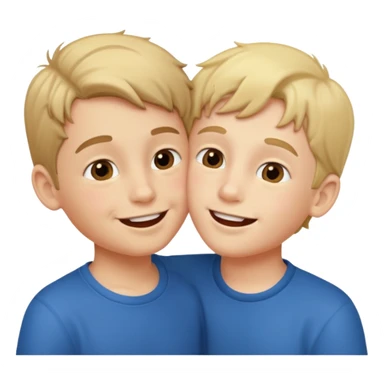 Produce me a emoji where two boys kissing sticker