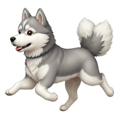 husky dog escaping sticker