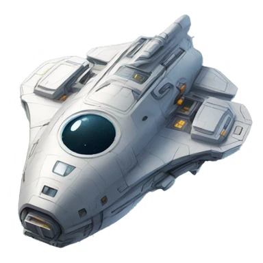 Very cool spaceship in 2D sticker