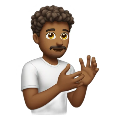 guy cross his hand sticker