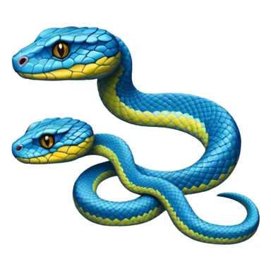 Blue cartoon pit viper sticker