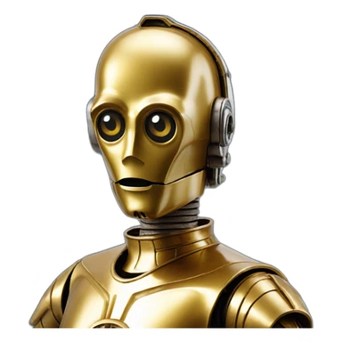 C3PO looking happy sticker