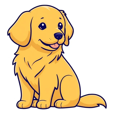 Golden retriever hembra  sticker