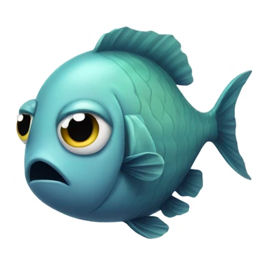 Really sad fish sticker