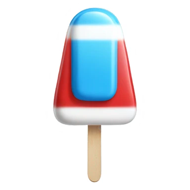 Blue white and red popsicle on a stick  sticker