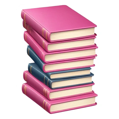 stack of pink books sticker