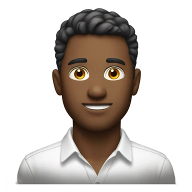 male in white shirt portrait sticker