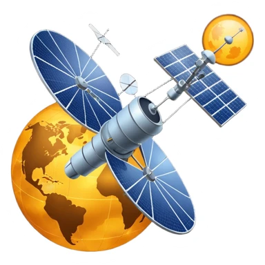 satellite in orbi sticker
