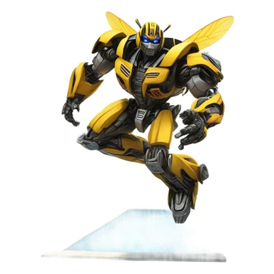 Transformer bumblebee diving into pool sticker