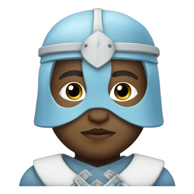 Baby blue and white colored Viking  sticker
