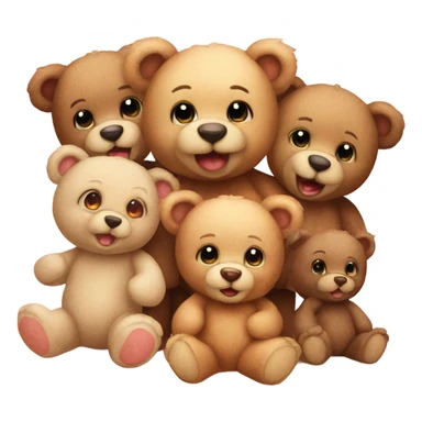 Cute teddy bears party photo sticker