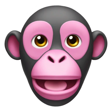 pink monkey with a bill in his mouth sticker